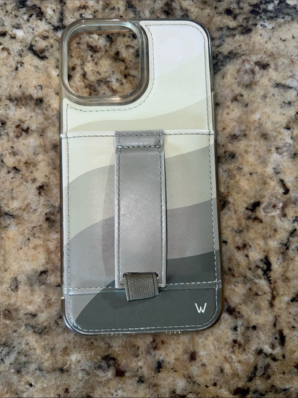Green Gradient Walli iPhone Case with Strap and Card Pocket